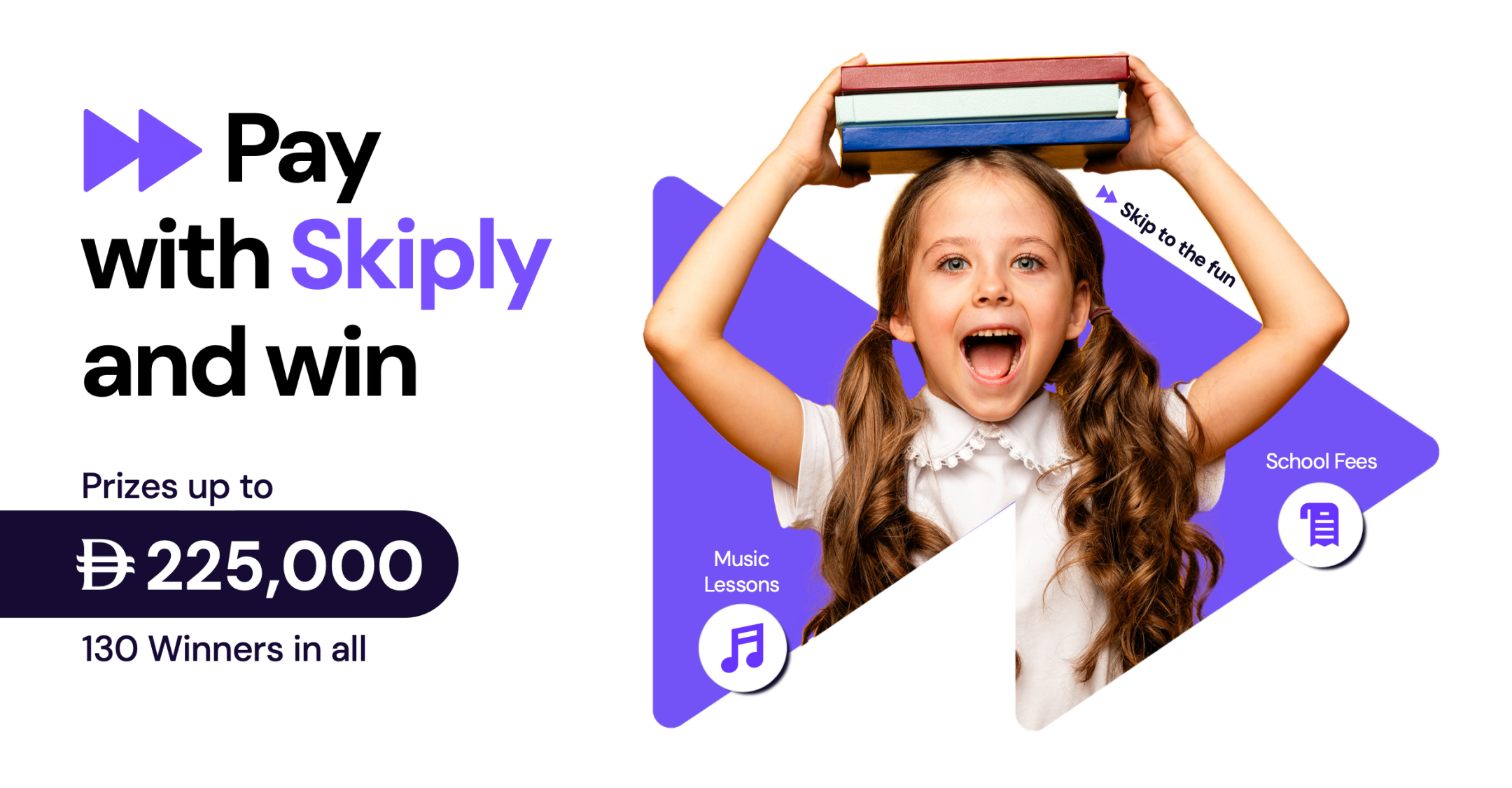 Happy student with books